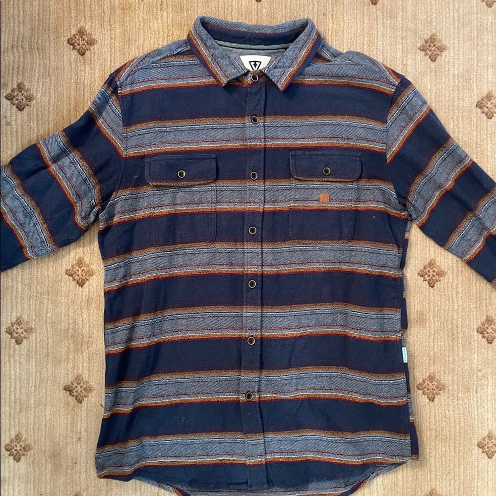 VISSLA Striped Flannel | L